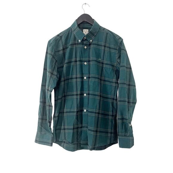 Brooks Brothers Green Plaid Cotton Sports Shirt Button Down Shirt - Picture 1 of 5